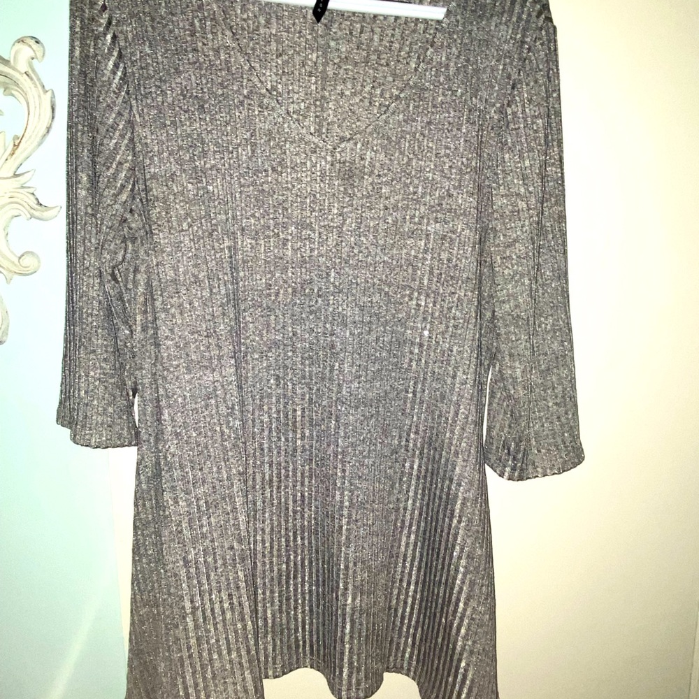 Silver dressy top